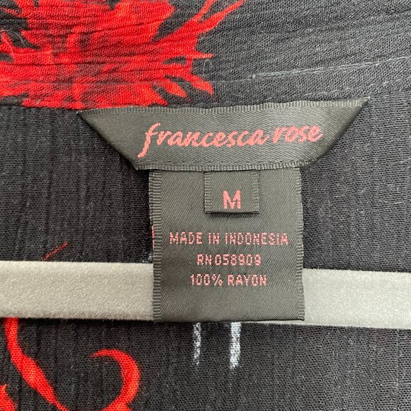 Women's Medium Francesca Rose Japanese Style Button Down Cardigan - Picture 5 of 7